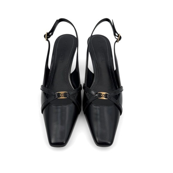 Coach Rowyn Slingback Pumps in Black Leather - Size 6.5 - Picture 6 of 14